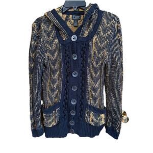 Pure Hand Knit Cardigan Women Size S/M